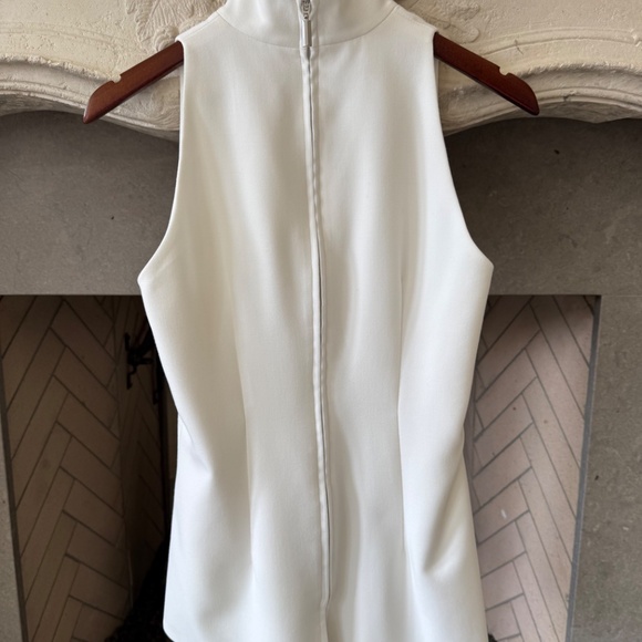 BLACK HALO Wide Leg Pant Set | Cream | Size 6 - Picture 7 of 11